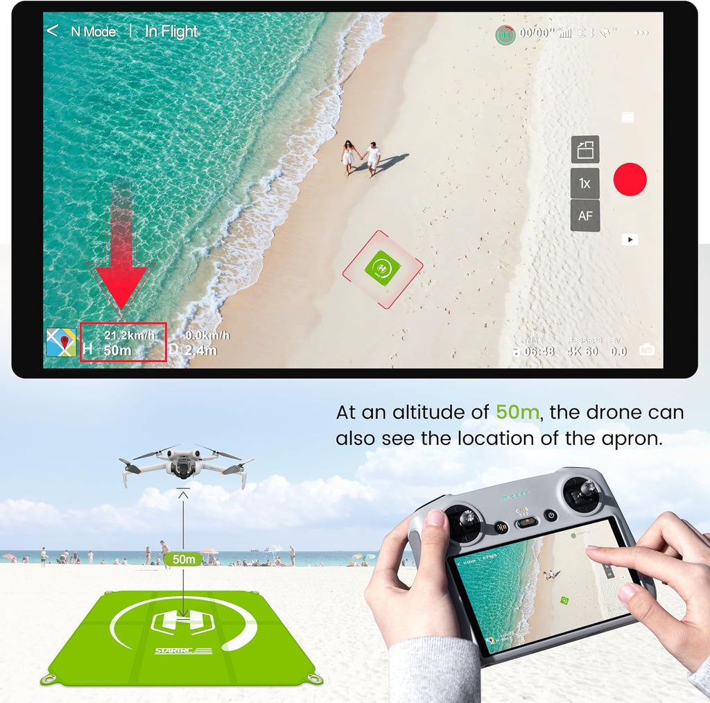 Drone Landing Pad 22 inch Foldable & Waterproof with Wipe-clean Surface, Drone Accessories for DJI Mini 5