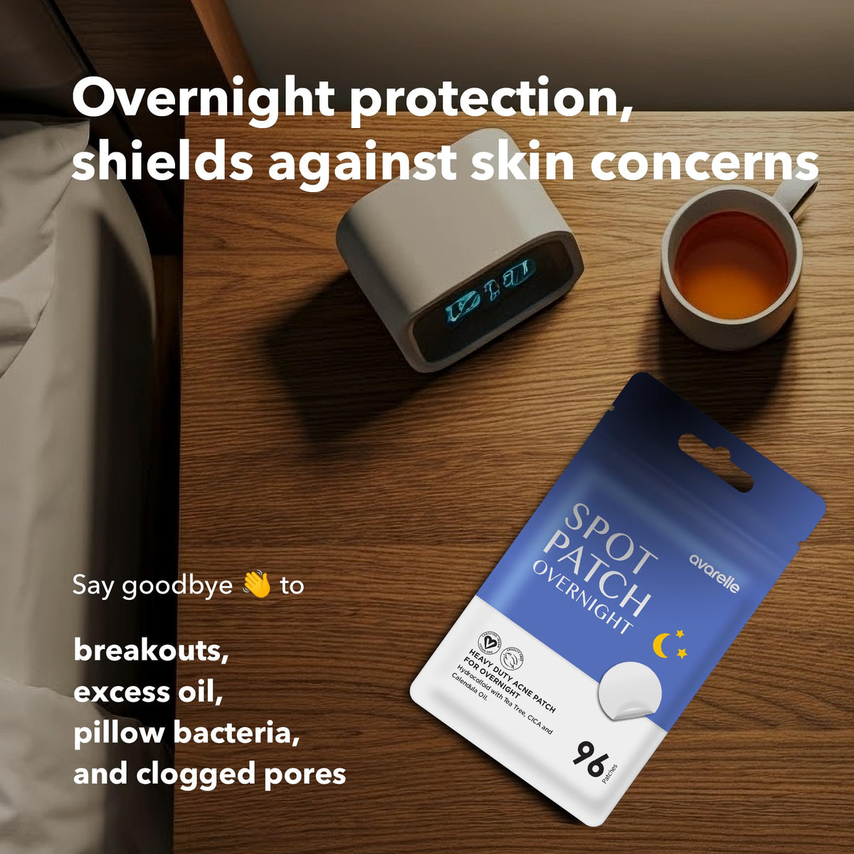 Overnight Hydrocolloid Acne Pimple Patches Nighttime 96 Count