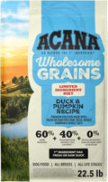 Wholesome Grains Dry Dog Food Duck & Pumpkin 22.5lb Bag