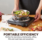 ESB100B Single Coiled Burner Hot Plate, Countertop, Black