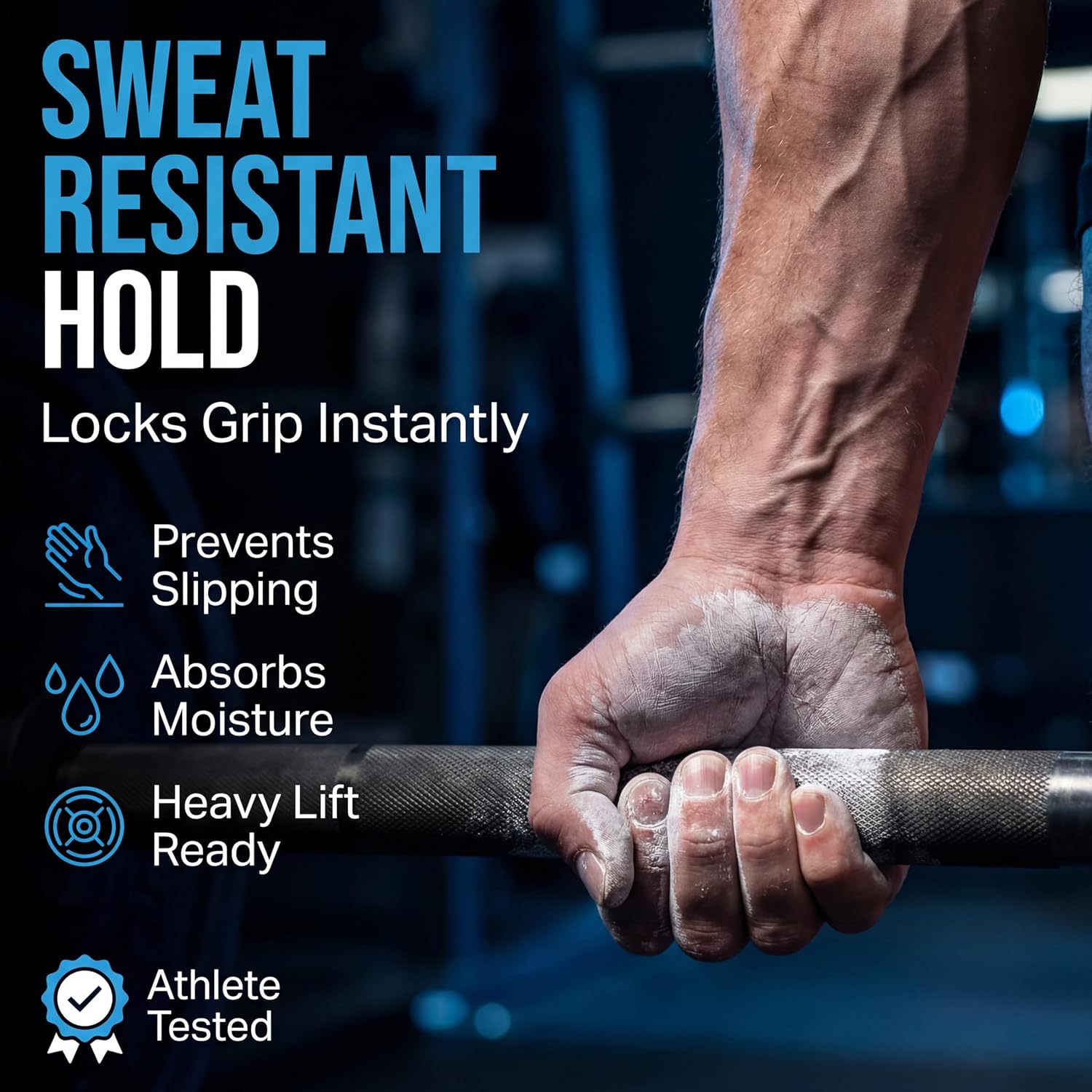 Liquid Chalk, Mess Free Gym Chalk for Weightlifting, Gymnastics, Rock Climbing, Dancing. Sweat Resistant and Long