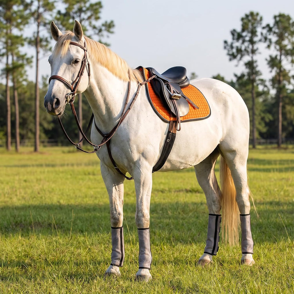 Fly Boots for Horses Set of Four Plastic Loose Fitting Leggings