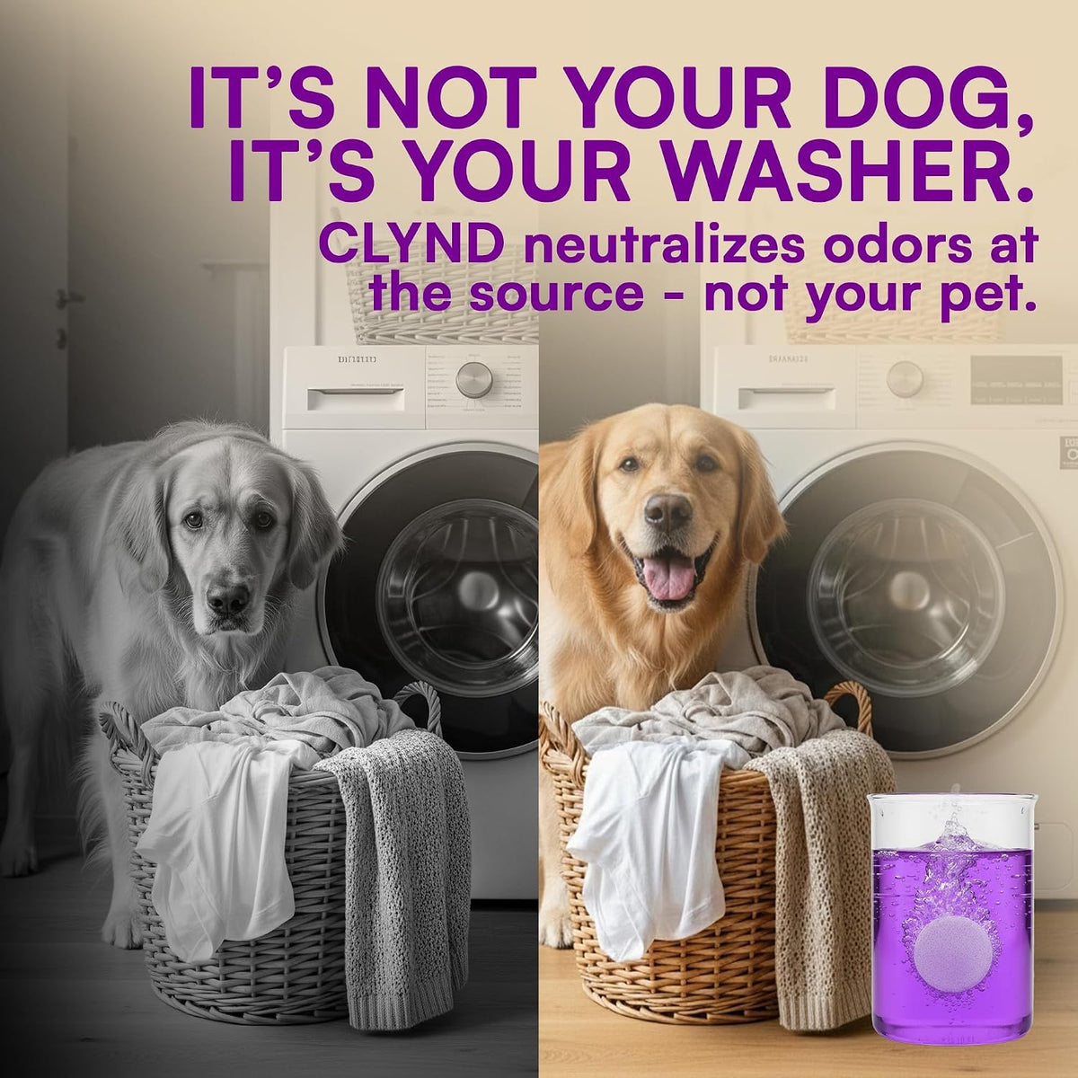 Washing Machine Cleaner Tablets for Pet Owners, 24 Pack for Pet Grime