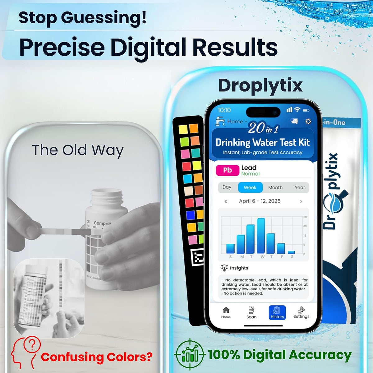 20-in-1 Drinking Water Test Kit with App, Digital Water Tester for Drinking Water, Home Water Test Kit, Well Water