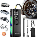 Tire Inflator Portable Air Compressor for Cars, Bikes and Bicycles | Cordless Air Pump With Digital Pressure Gauge