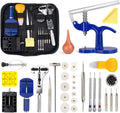 Watch Repair Kit + Watch Press Tool, Watch Battery Replacement Tool Kit | Watch Link Removal Kit with Carrying Case