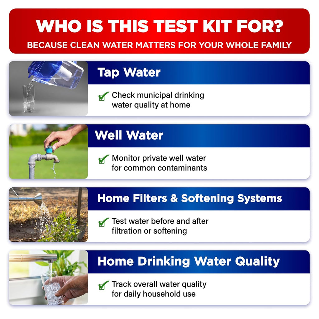All-New 21 in 1 Drinking Water Testing Kit Strips, Home Tap and Well Water Test Kit for Hardness, Lead, Iron, Copper