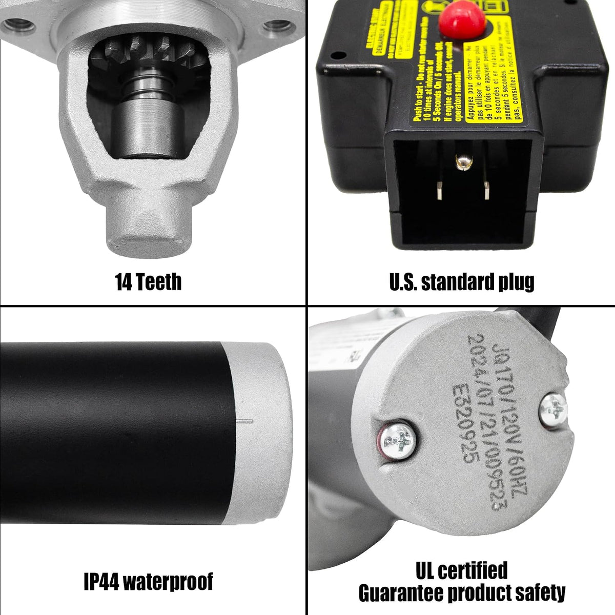 fullas JQ170-2 Starter for LCT 291 306cc Ariens AX291 AX306 Snowblower
