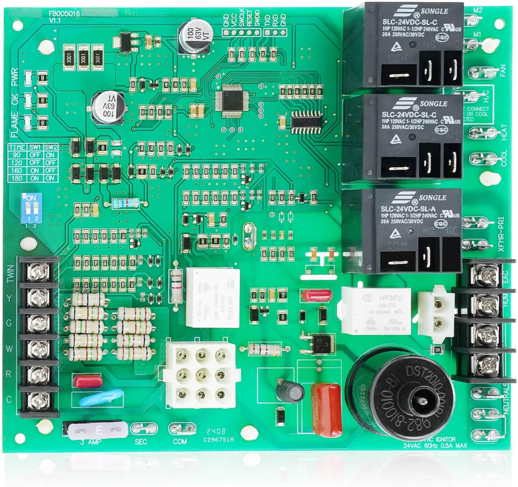 62-24140-04 Furnace Control Board Compatible with Rheem Replace 62-24140-02