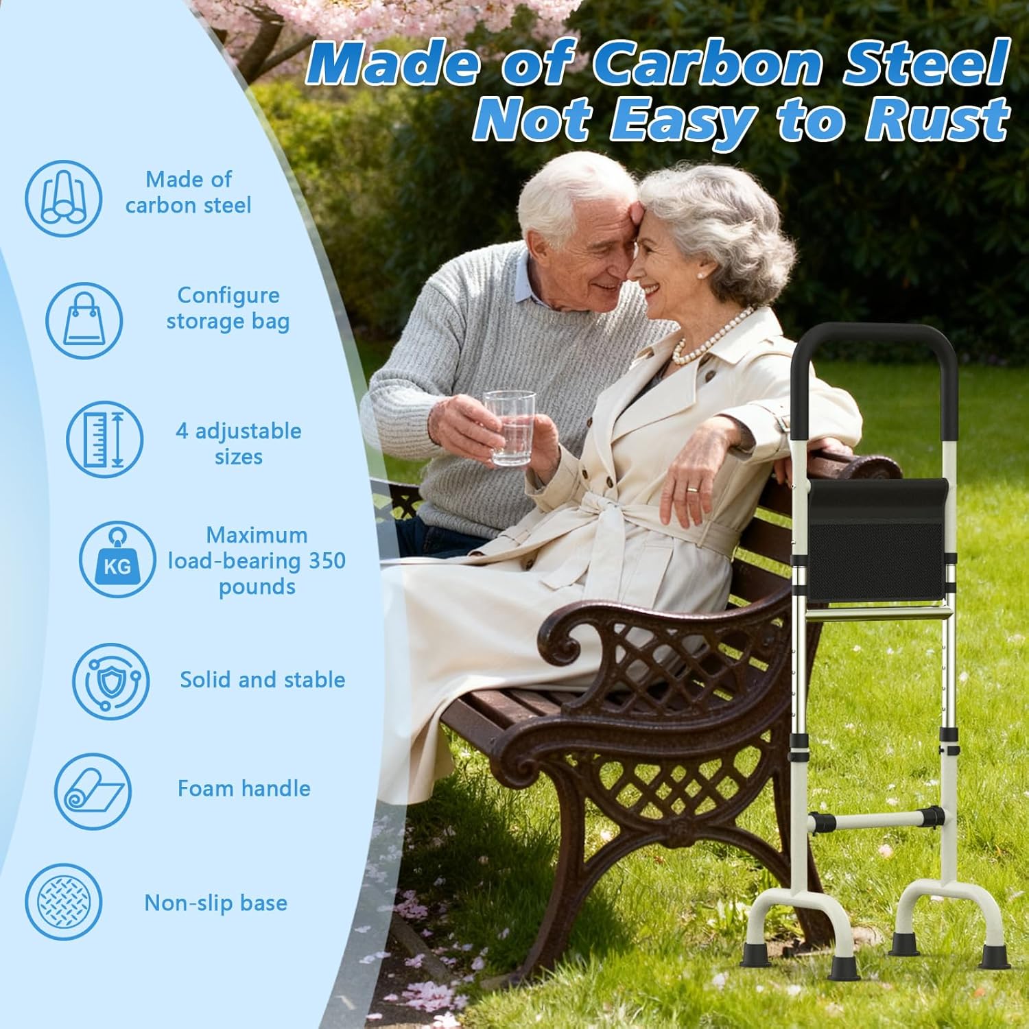 Stand Assist Aid for Elderly from Chair Couch Standing Aids & Supports Walking Cane Adjustable Cane, Mobility Aids