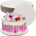 Corrugated White Cardboard Cake Board or Pizza Circle 14 inch - Sturdy Cake Base for Displaying Cakes, Bread and