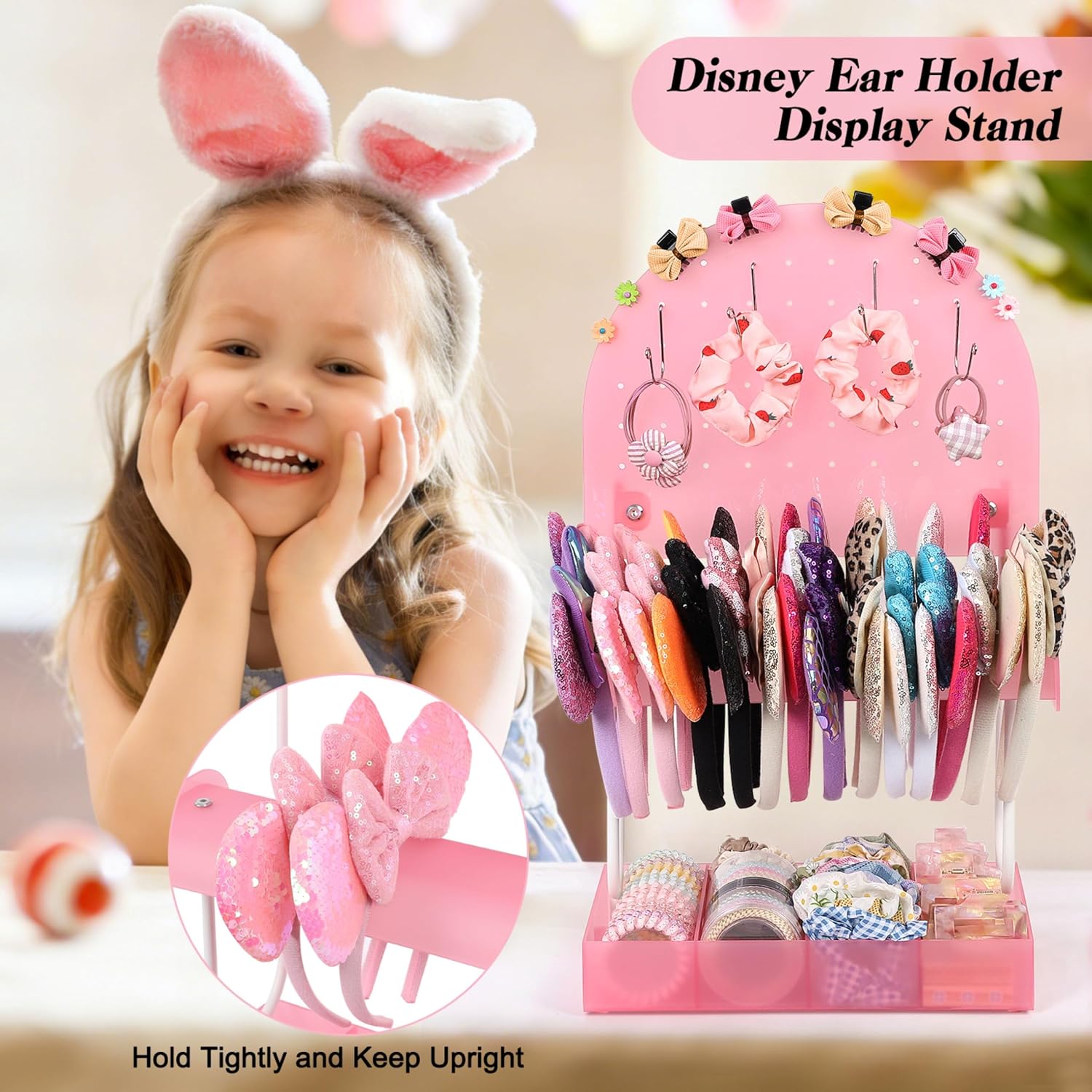 Hair Accessories Organizer,Acrylic Headband Holder Organizer,Versatile Hair Tie Holder for Girls,Baby, Women,Headband