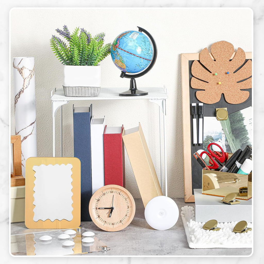 25 Pcs Locker Accessories, Locker Organizer First Day of School Essentials with Shelf, Wallpaper, Mirror, LED