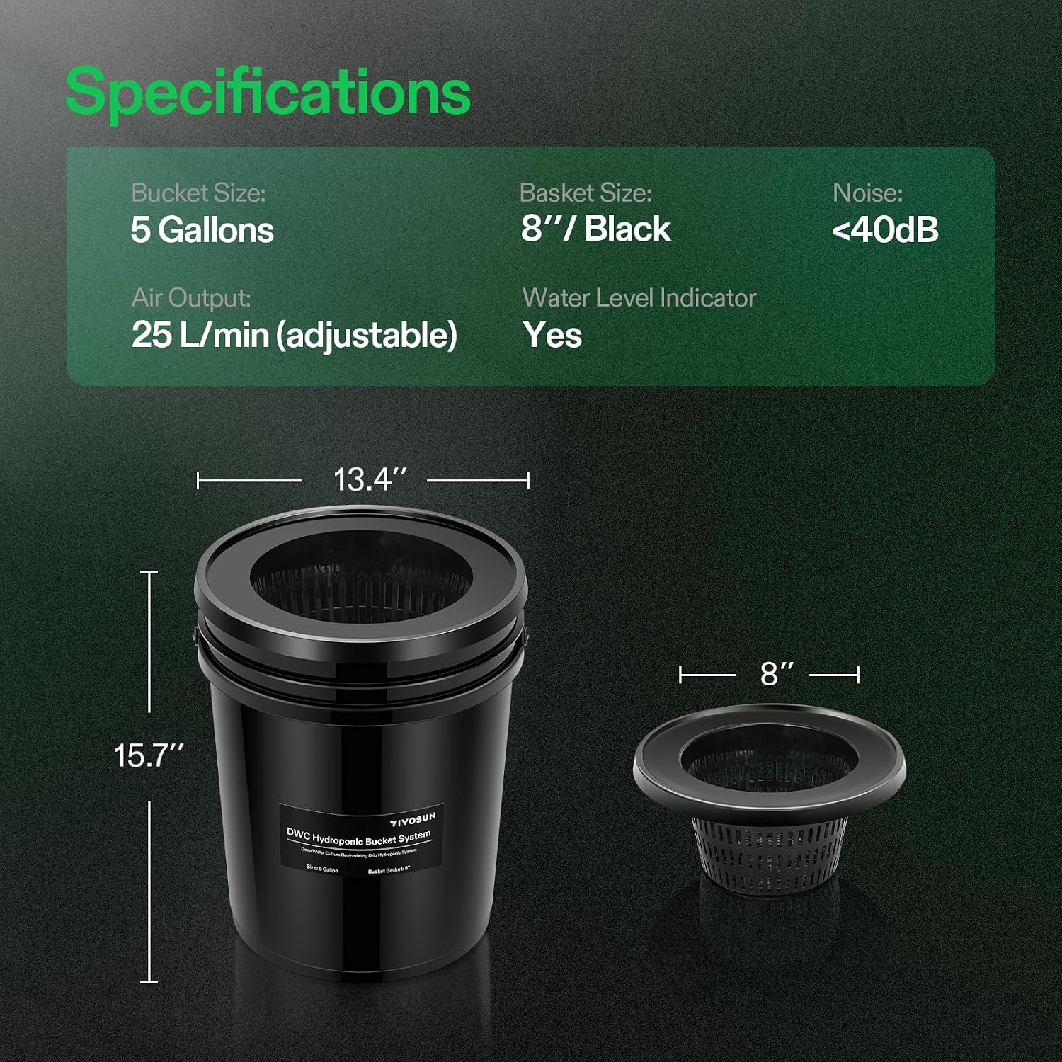 DWC Hydroponics Grow System with Top Drip Kit 4 Buckets | 5-Gallon Deep Water Culture, Recirculating Drip Garden
