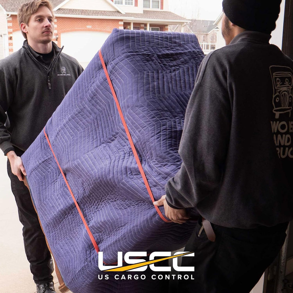 Moving Blankets Heavy Duty 72"x80" 12-Pack (43 lbs/doz), Packing Blankets for Moving Furniture, Shipping, and