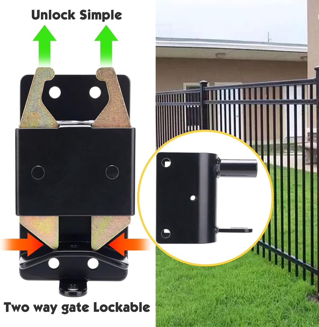 Heavy Duty Farm Gate Latch 2 Way Gate Latch Perfect for Farms, Pastures, and Ranches
