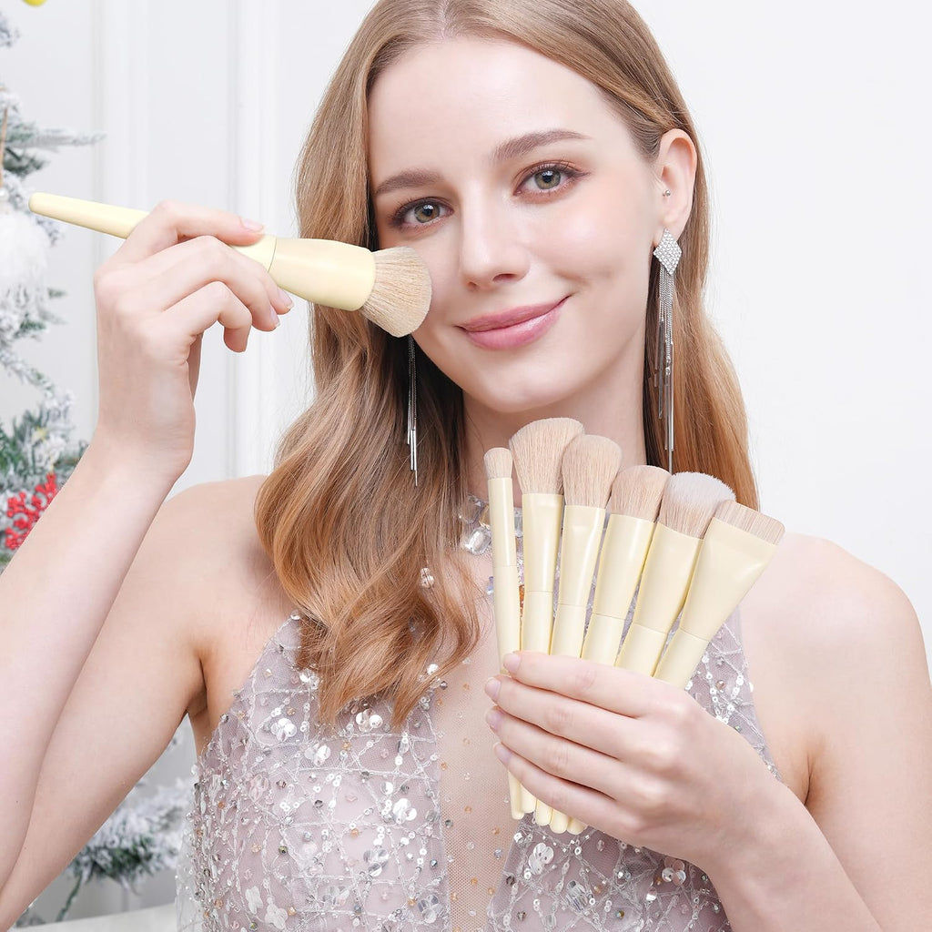 Buttery Blends Brush Set 18Pcs Face&Eye Makeup Brushes Set labeled
