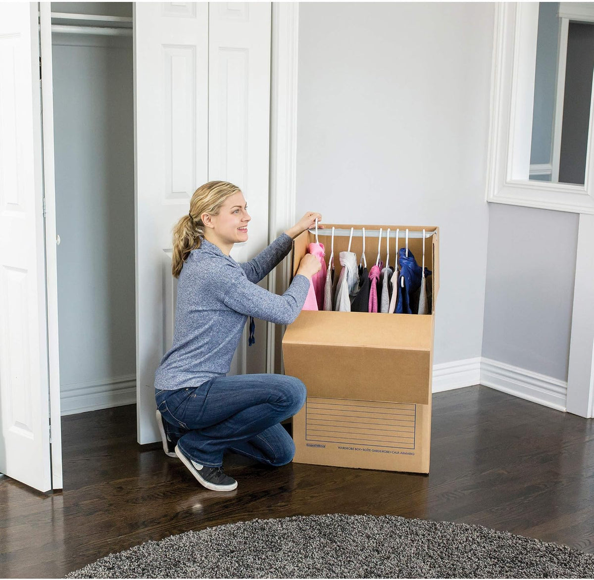 ‎Bankers Box 3-Pack Tall Wardrobe Moving Boxes, 24" x 24" x 40"