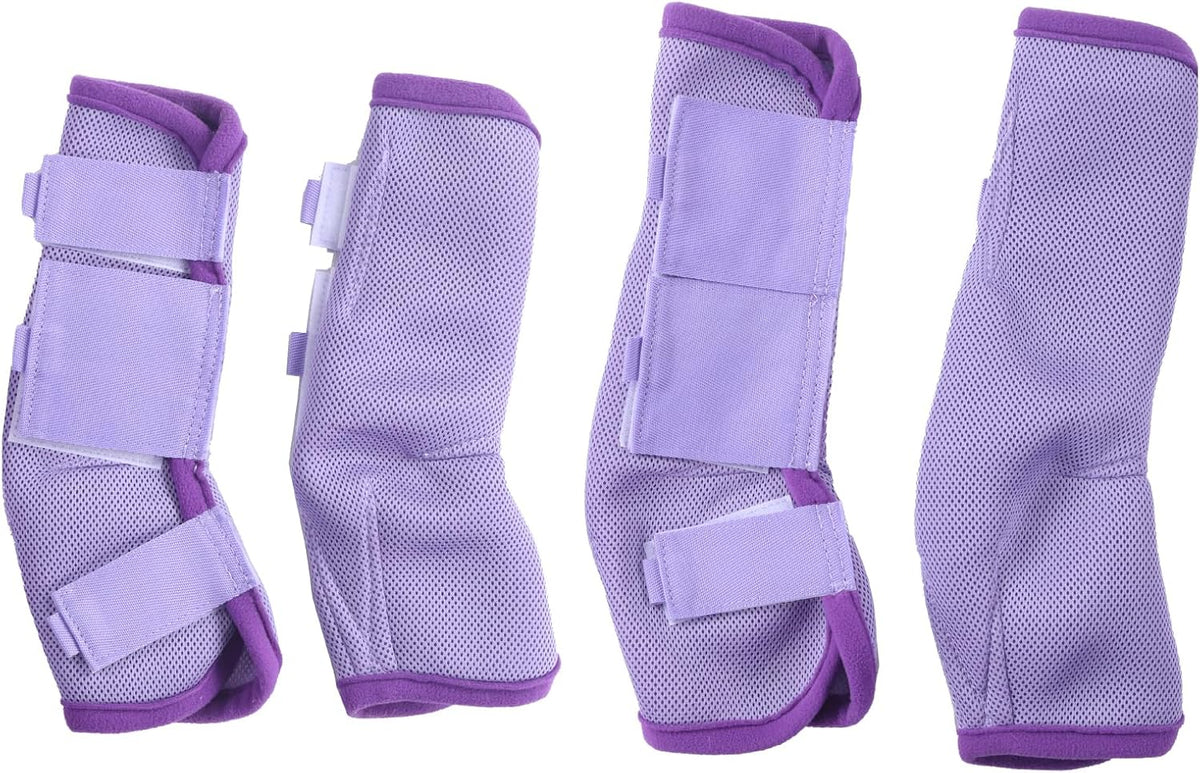 Horse Fly Boots Set of 4, Breathable Mesh Fly Boots for Horses