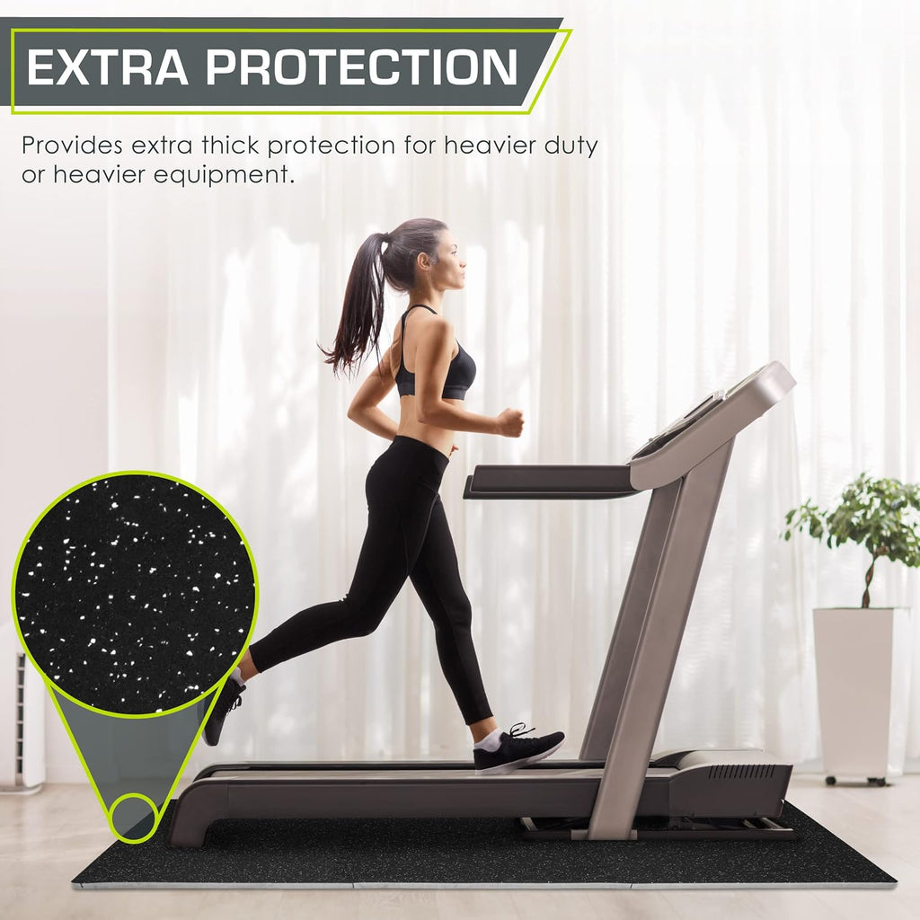 Fit Rubber Top Exercise Puzzle Mat ¾-inch, EVA Foam, Protective Interlocking Tiles for Home Gym Equipment and