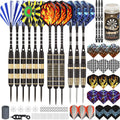 Darts Metal Tip Set, Steel Tip Darts Set 20 Grams 24 Grams and 26 Grams Professional Darts for Dartboard with