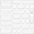 25 PCS Clear Plastic Drawer Organizers Set, 4-Size Versatile Bathroom and Vanity Drawer Organizer Trays, Storage Bins