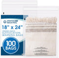 18" X 24" (100 Count) Self Seal Clear Poly Bags with Suffocation Warning