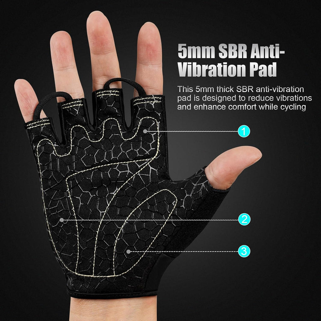 Cycling Gloves Bike Gloves for Men/Women Half Finger Biking Gloves Exercise Workout Gloves Suitable for Outdoor