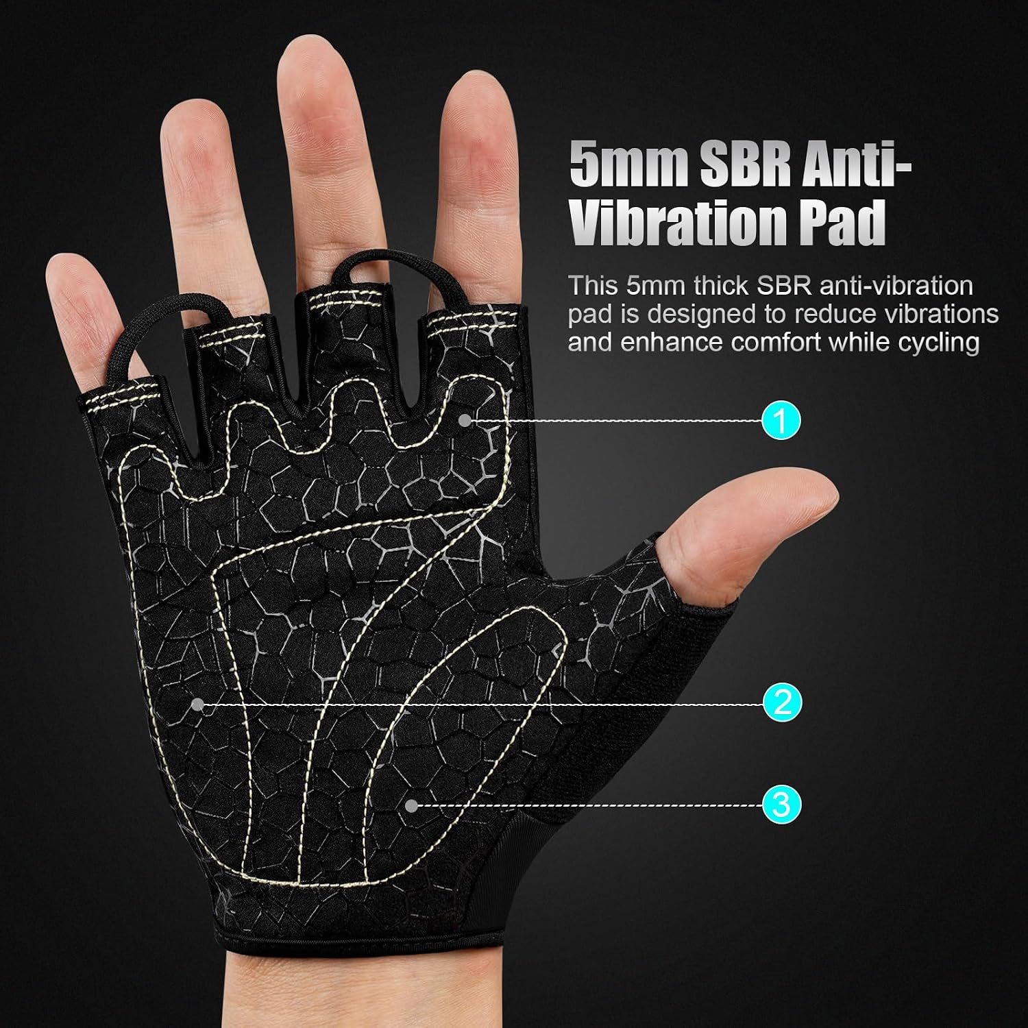 Cycling Gloves Bike Gloves for Men/Women Half Finger Biking Gloves Exercise Workout Gloves Suitable for Outdoor