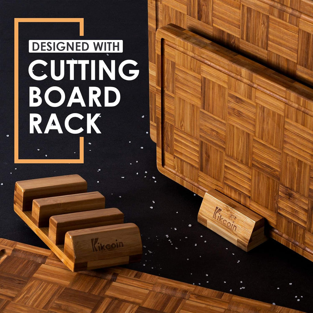 Extra Large Bamboo Cutting Boards, (Set of 3) Chopping Boards with Juice Groove Bamboo Wood Cutting Board Set Butcher