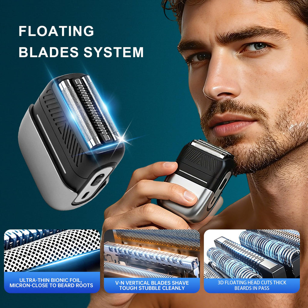 Electric Razor for Men Face, Portable Foil Shavers, Mini Shaver