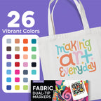 26 Fabric Markers Permanent for Clothes - Dual Tip