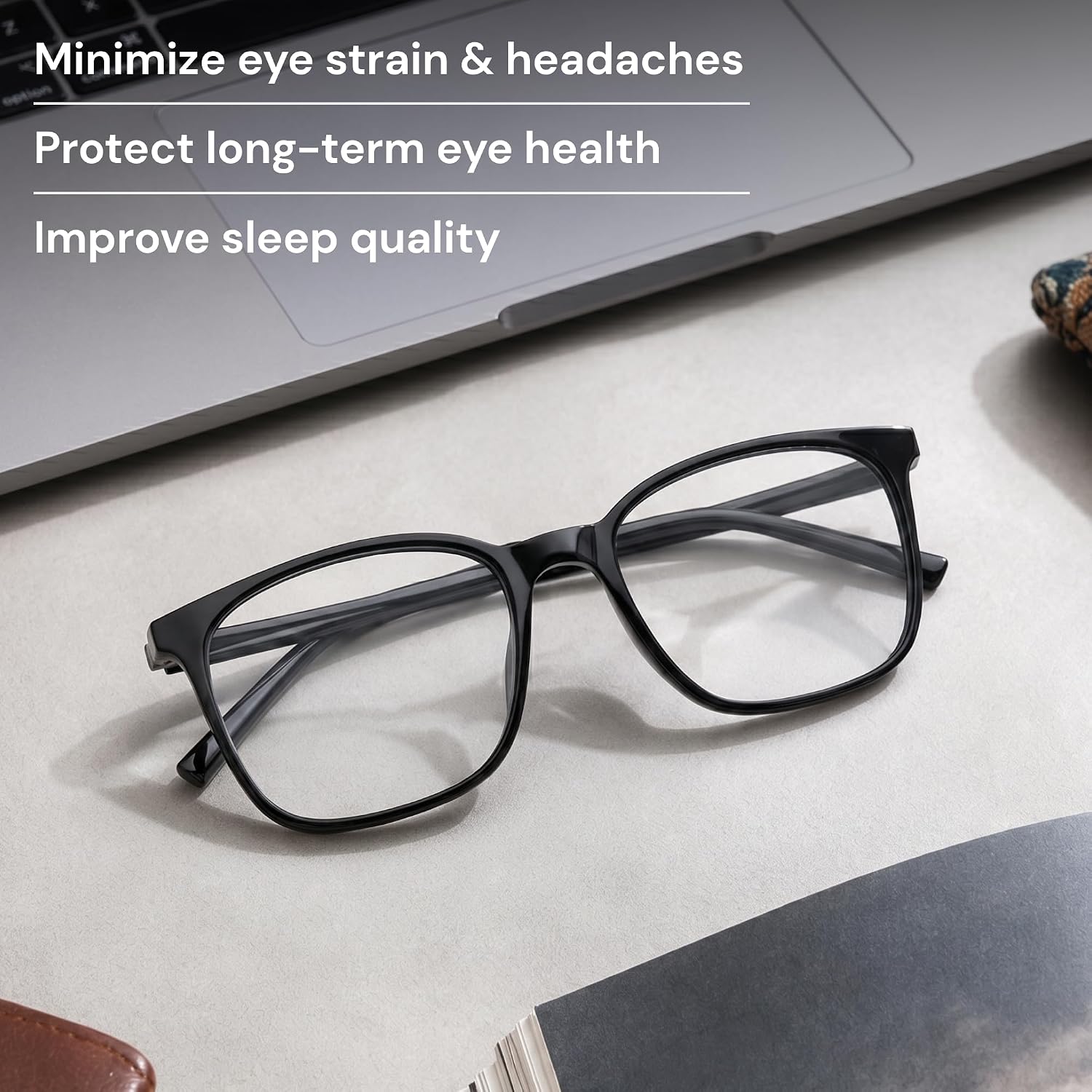 Ultralight Blue Light Glasses for Women - Computer Protection Glasses for All Day Comfort - Anti UV Glare & Eyestrain