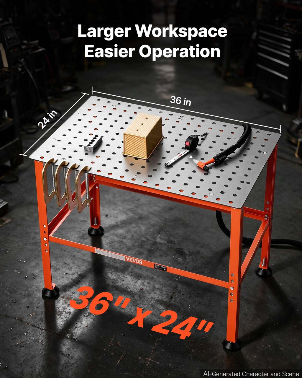 Upgraded Welding Table 36" x 24" Welding Workbench 800LBS Capacity