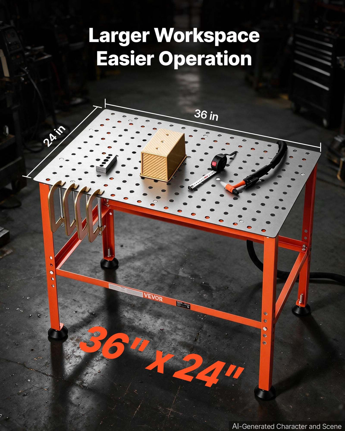 Upgraded Welding Table 36" x 24" Welding Workbench 800LBS Capacity