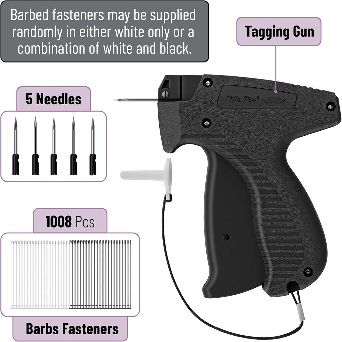 Price Tagging Gun, Hangtag Attacher with 1008 Barbs