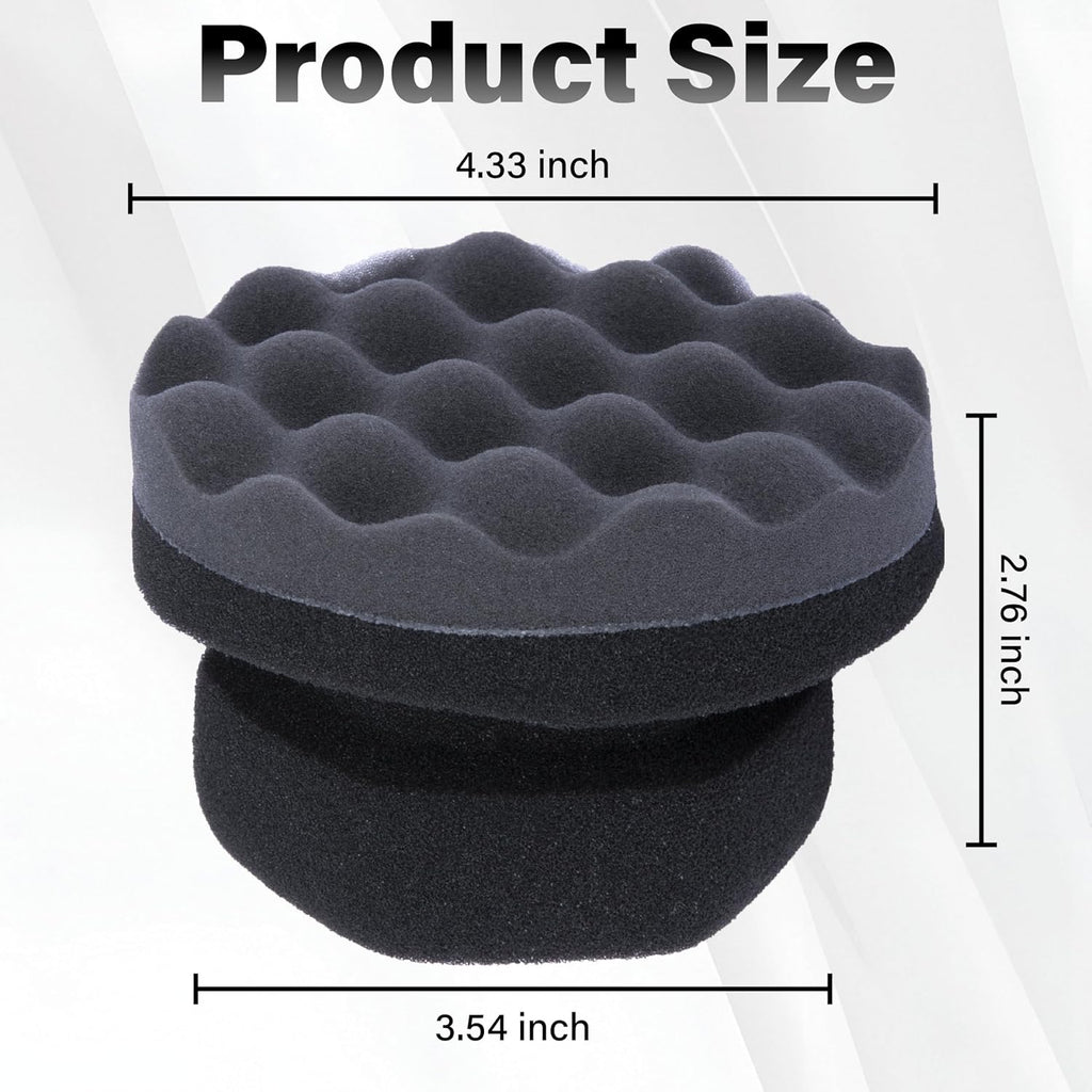2 PCS Tire Shine Applicator Pad, Hex Grip Tire Dressing Applicator | Reusable Tire Foam Sponge, Tire Shine Brush, Car