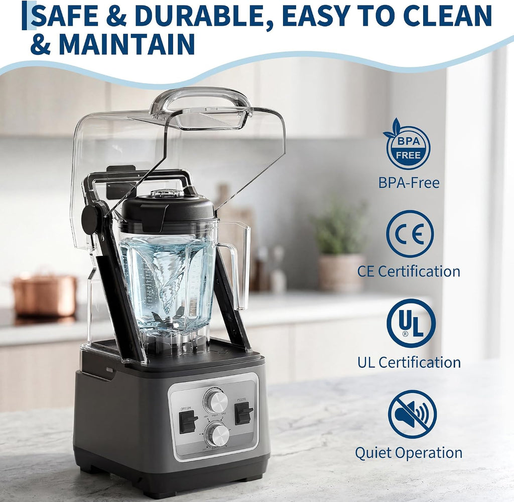 Commercial Blender 68oz 2200W, 28000RPM Professional Blender