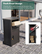 Package Delivery Box for Outside, Large Parcel Drop Box with Lockable Secure, Waterproof and Anti-Theft Storage for