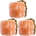 Himalayan Salt Lick On Rope 3.5-4 lb Each (Pack of 3) for Horses, Deer, Goats & Livestock | Natural, Mineral-Rich