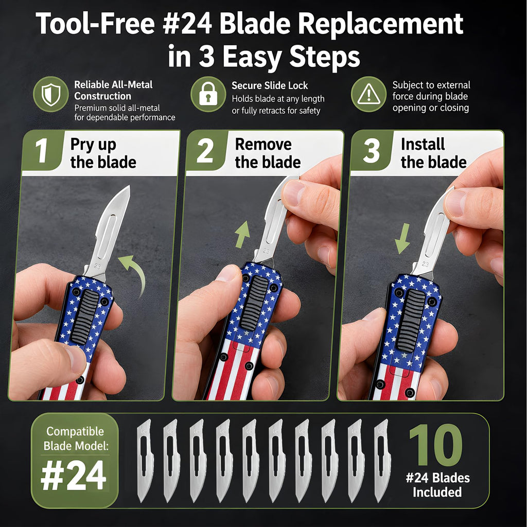 Premium Utility Knife Heavy Duty Metal Box Cutter