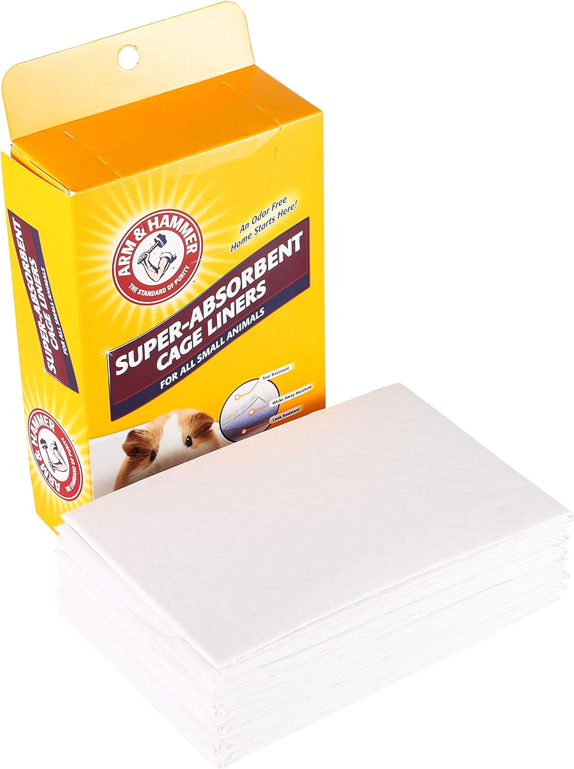 Super Absorbent Cage Liners for Guinea Pigs, Hamsters, Rabbits & Small Animals, Odor Control Cage Tray Liners for