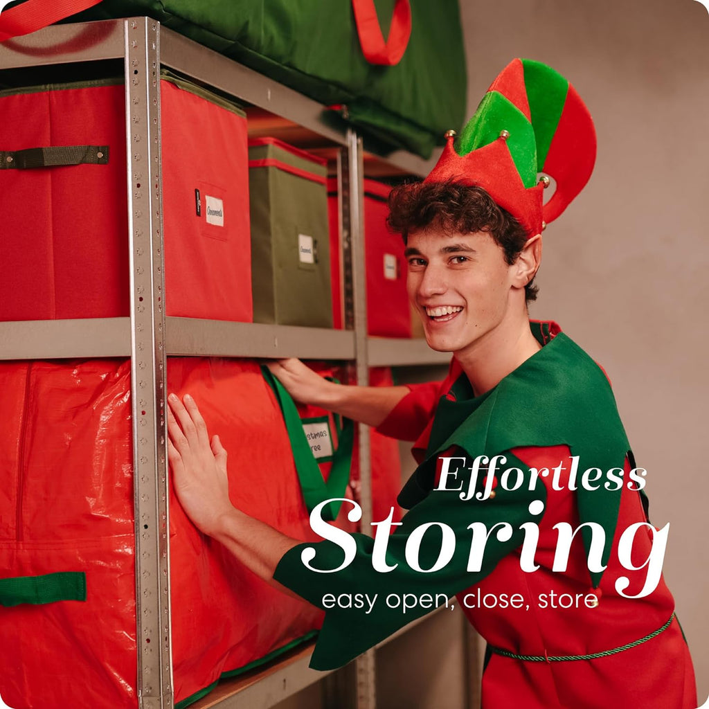 Christmas Tree Storage Bag - Stores 7.5 Foot Artificial Xmas Holiday Tree, Durable Waterproof Material, Zippered Bag