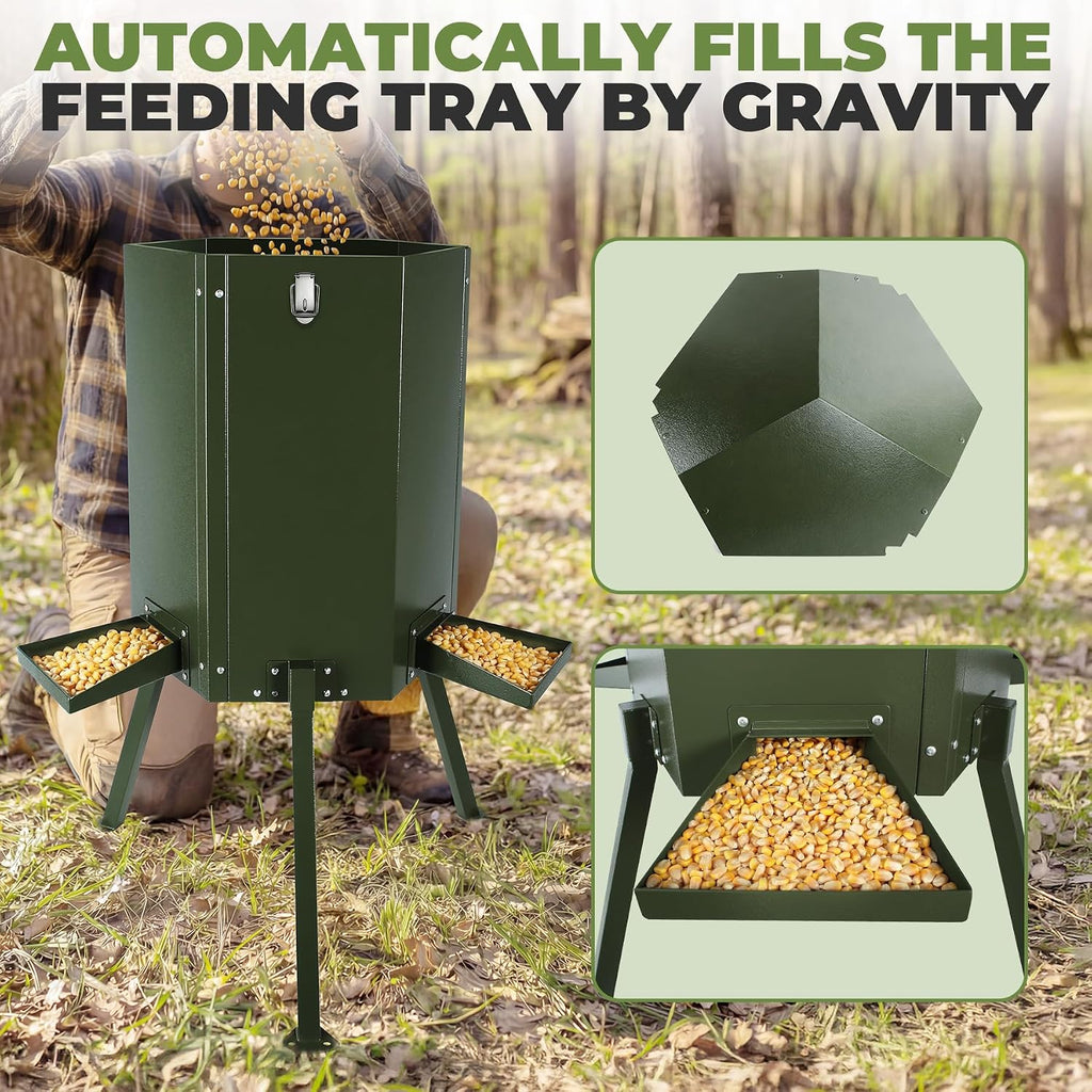 Deer Feeder, Metal Gravity Feeders for Deer