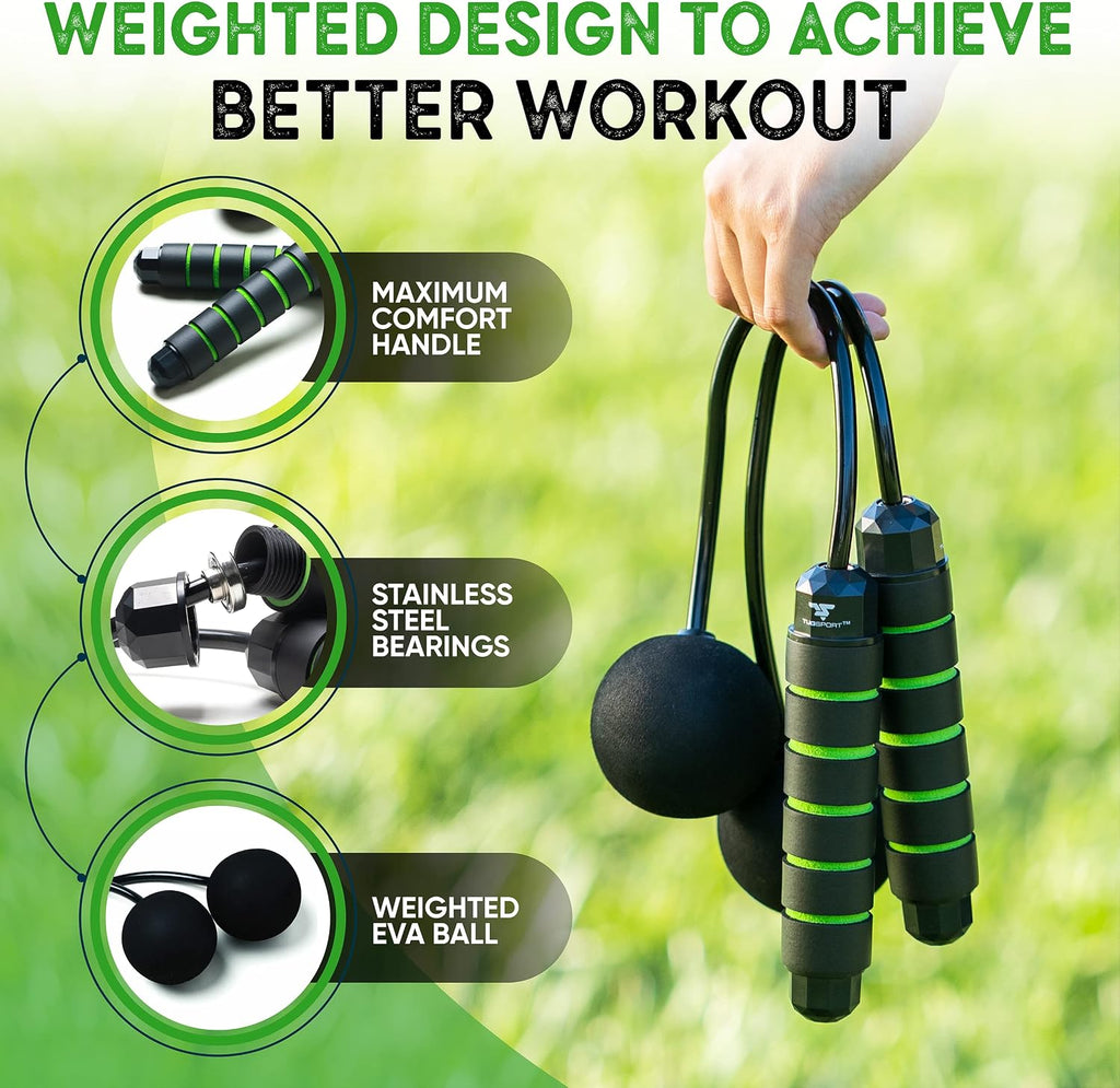 Bod Ropes Cordless Jump Rope Beachbody MBF - Adjustable Length Ropeless Jump Rope For Beachbody - Emulate Weighted