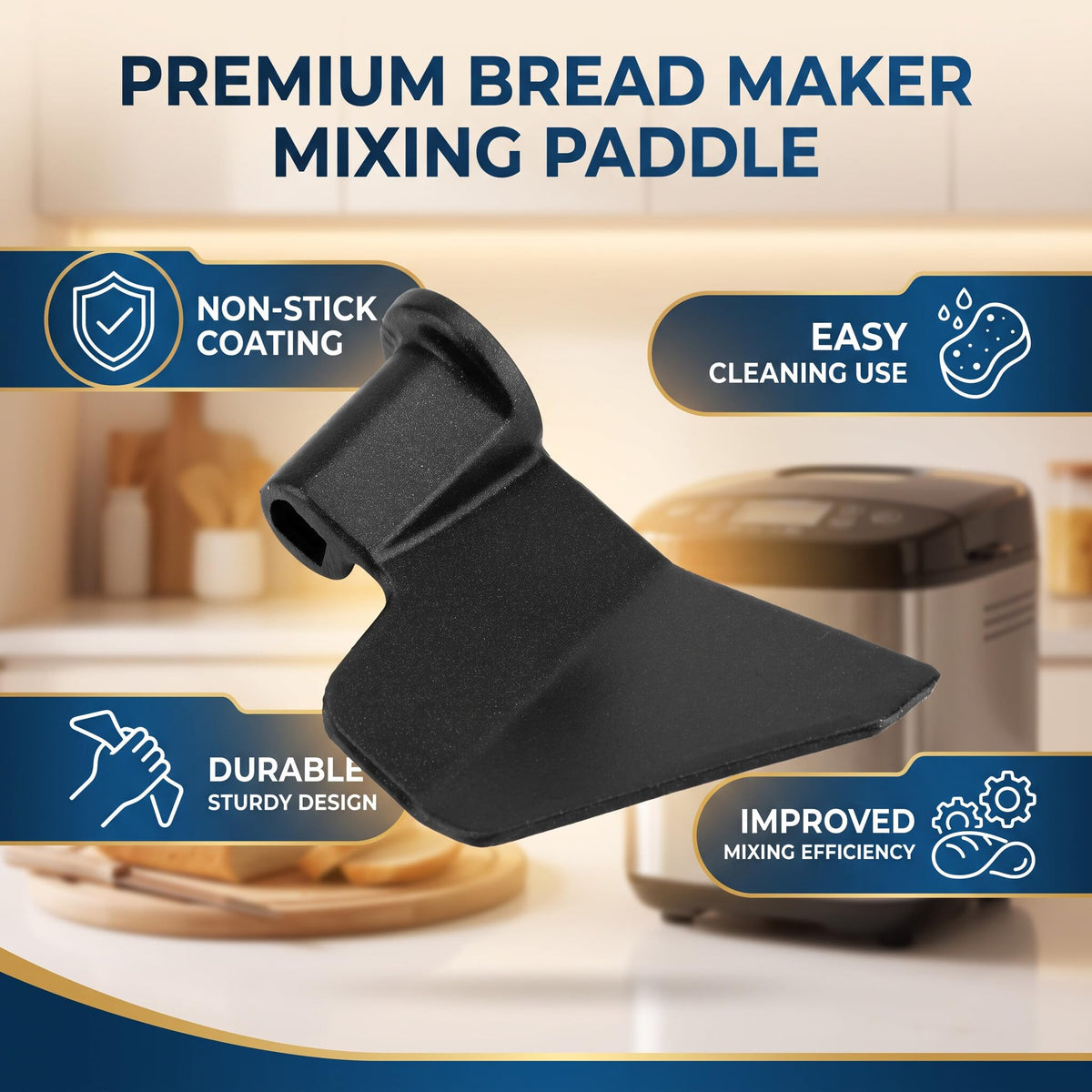 Replacement Bread Machine Paddle Stainless Steel Durable Compatible with Most Bread Makers Parts