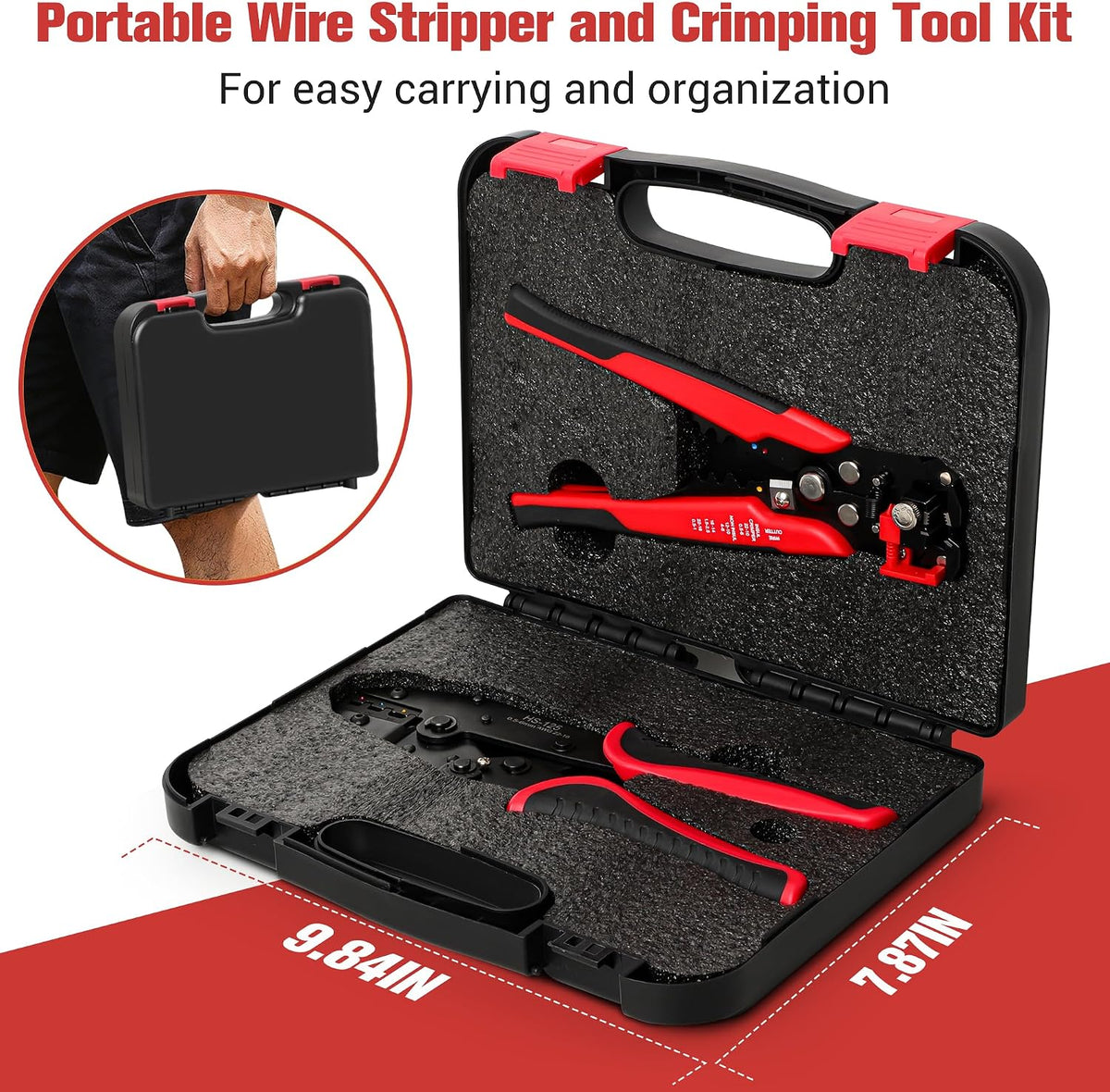 Kuject Wire Stripper Crimping Tool for Heat Shrink Connectors