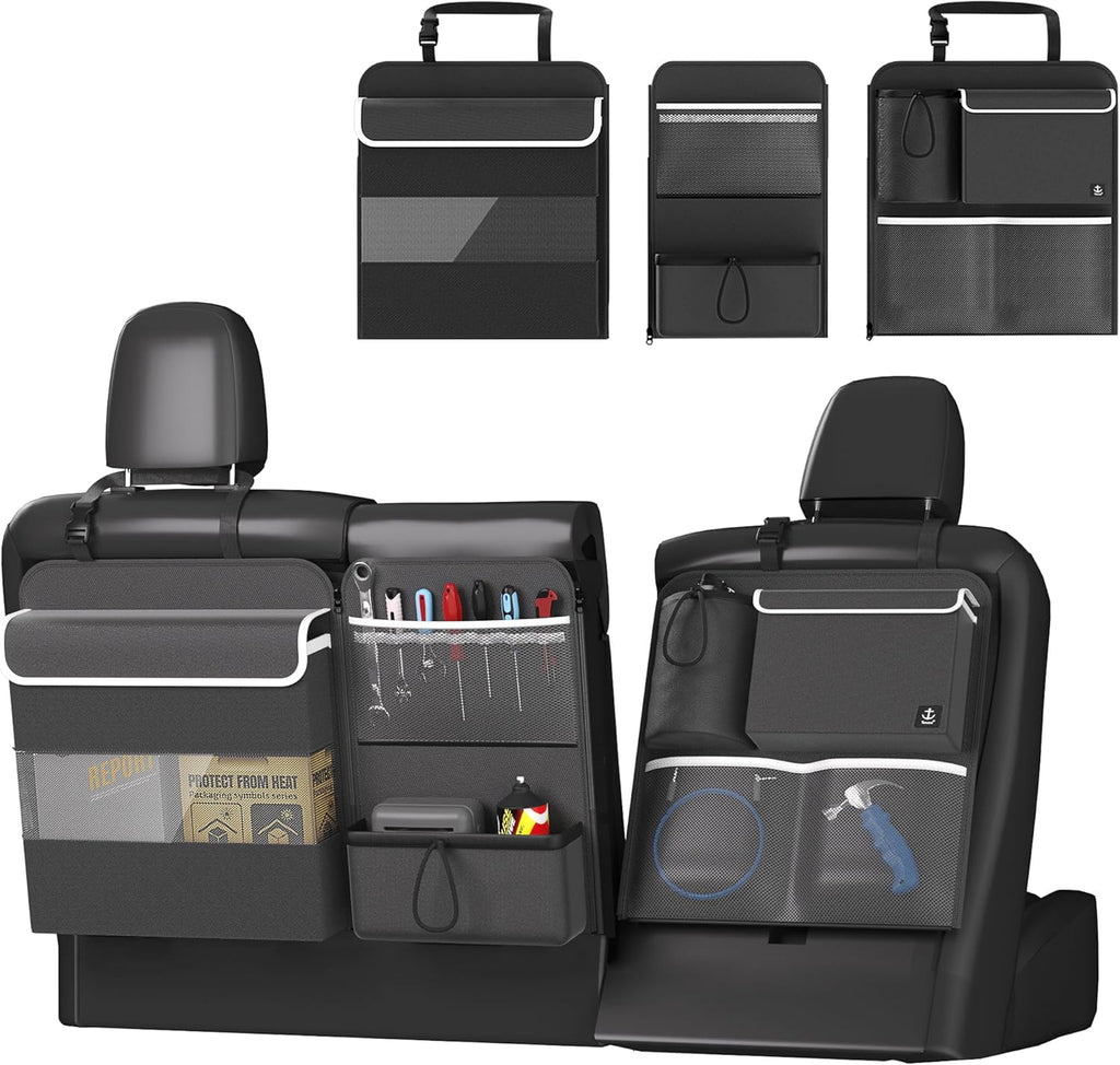 Back Seat Trunk Organizer Hanging Car Organizer Trunk Foldable Cargo Storage with 7 Large Pockets