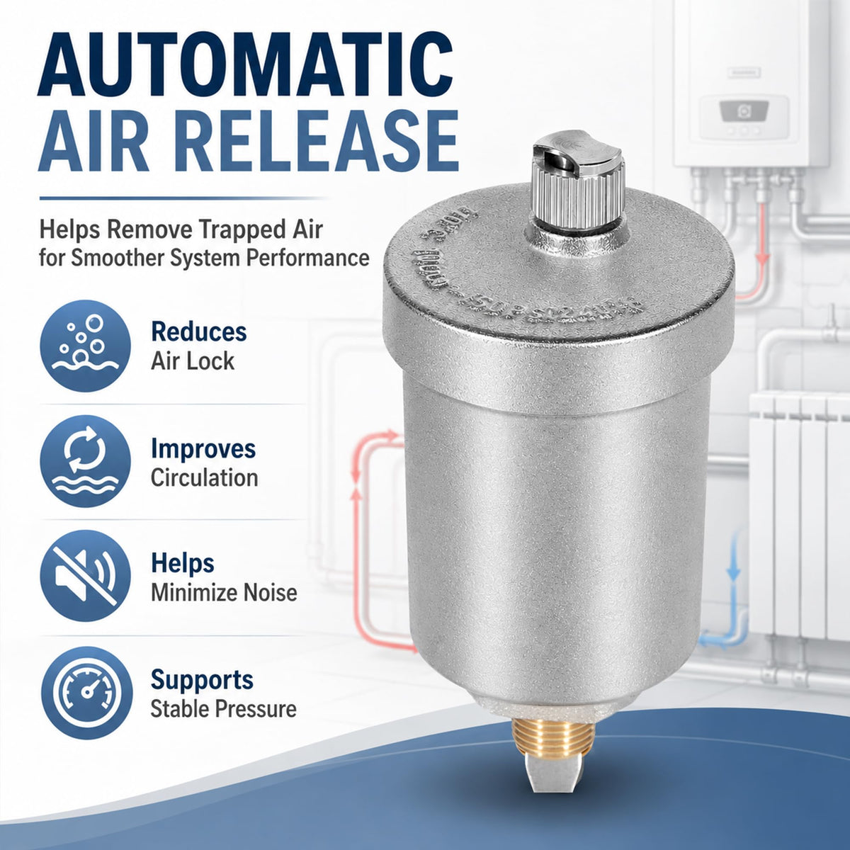 400-4 Float Air Hy-Vent, 1/8" NPT Automatic Air Vent Valve