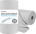 55 Pack Microfiber Cleaning Cloth Roll, Tear Away Reusable Paper Towels, 11" X 9", Ultra Absorbent & Lint Free
